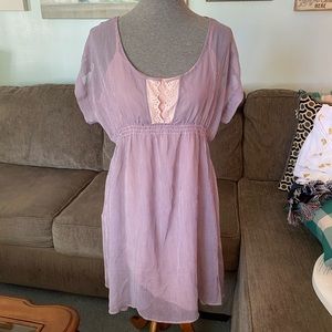 Pink and Blue Striped Dress